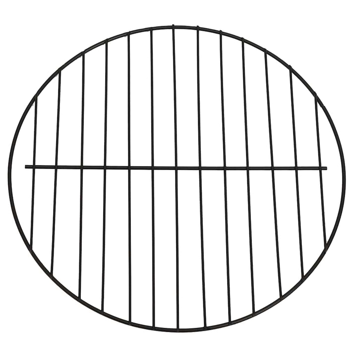2-i-1 bålfad og grill med ildrager 59x59x60 cm rustfrit stål