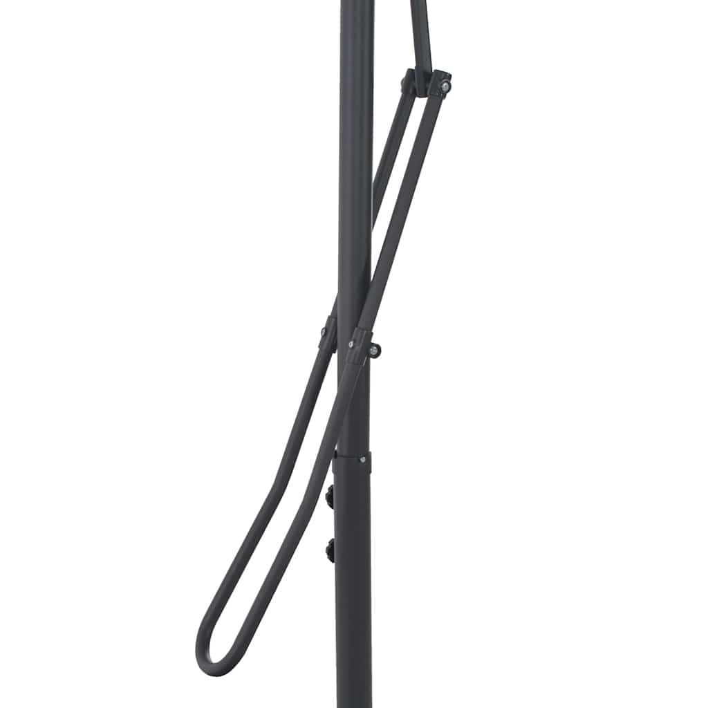 parasol med stålstang 250x250x230 cm bordeauxfarvet