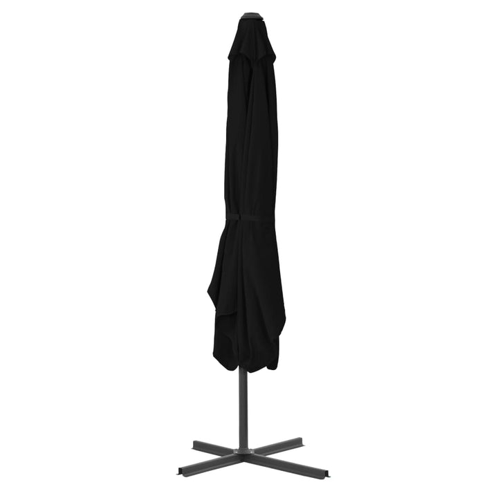 haveparasol med stålstang 250x250x230 cm cm sort