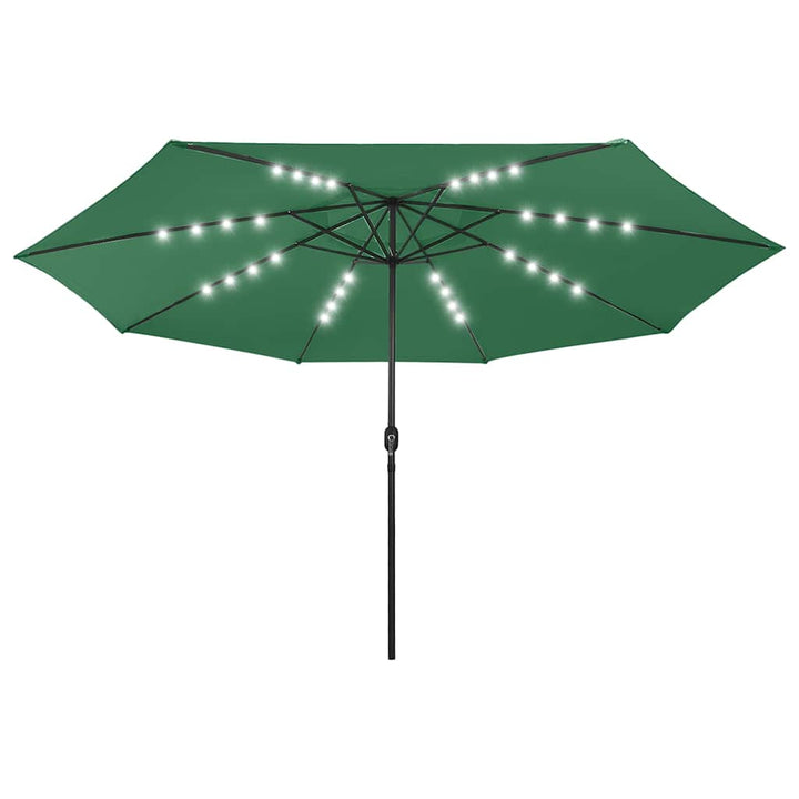 Sonnenschirm mit LED-Beleuchtung 400 cm grøn
