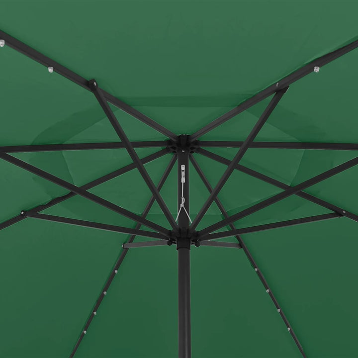 Sonnenschirm mit LED-Beleuchtung 400 cm grøn