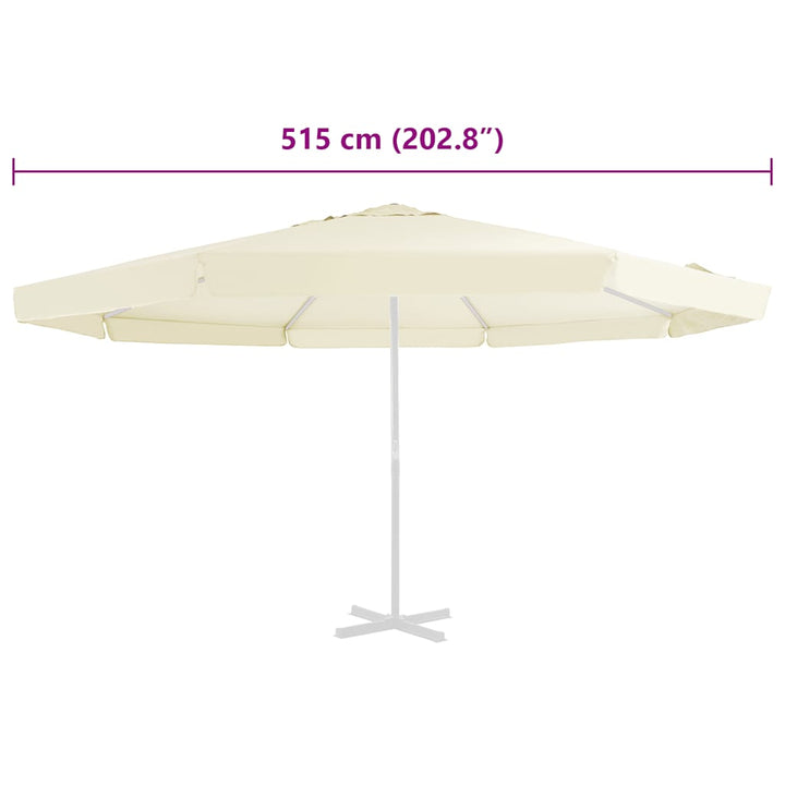 udskiftningsdug til parasol 515 cm sandfarvet