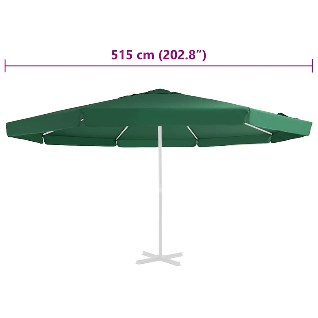 udskiftningsdug til parasol 515 cm grøn