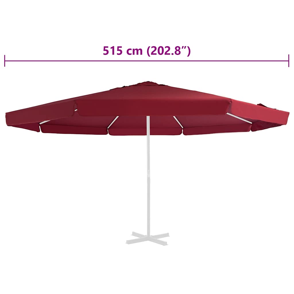 udskiftningsdug til parasol 515 cm bordeaux