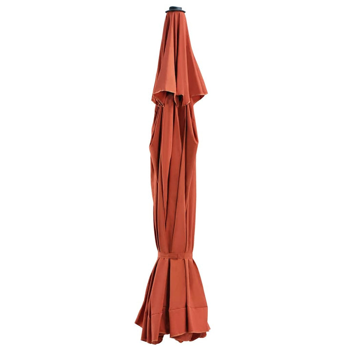 udskiftningsdug til parasol 500 cm terracottafarvet