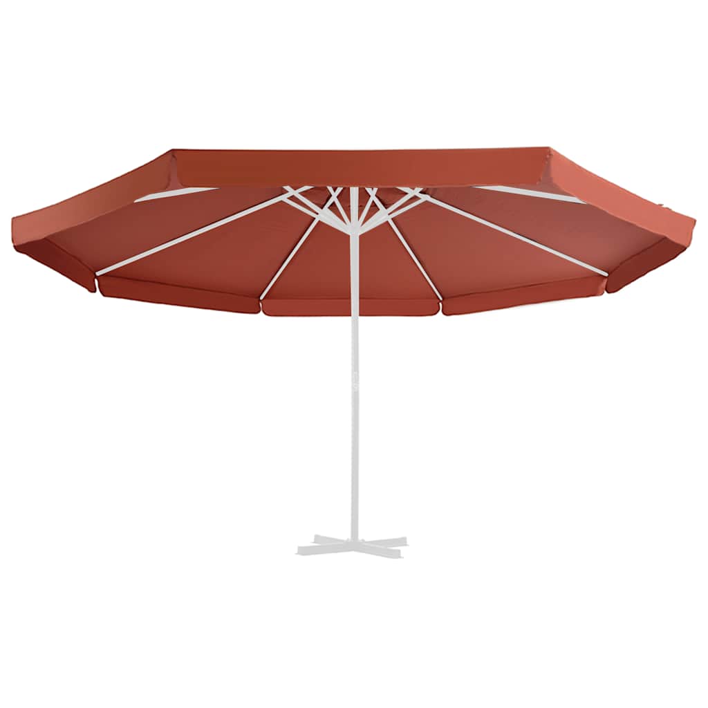 udskiftningsdug til parasol 500 cm terracottafarvet