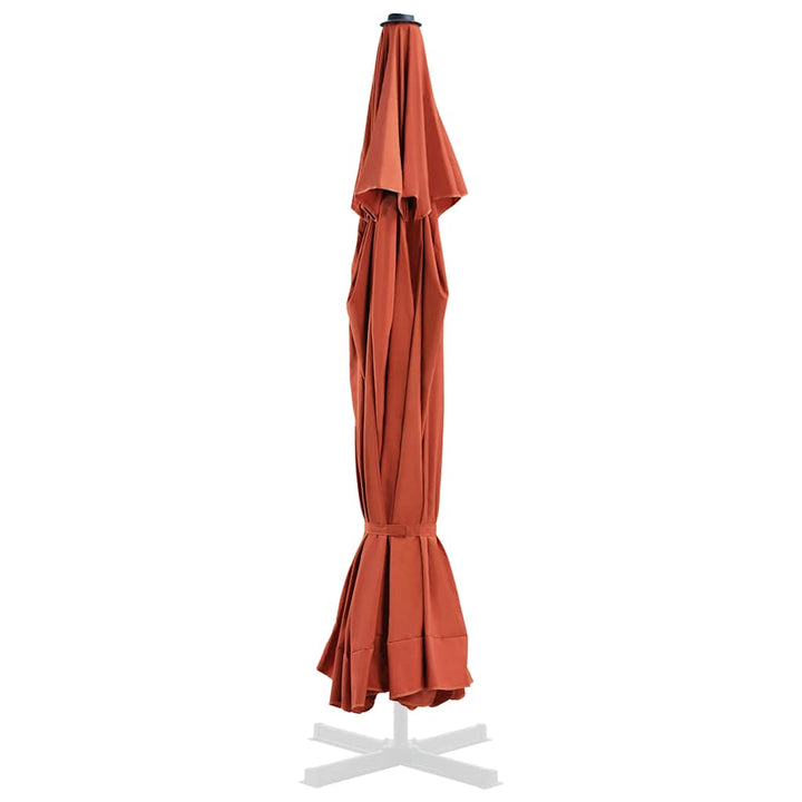 udskiftningsdug til parasol 500 cm terracottafarvet