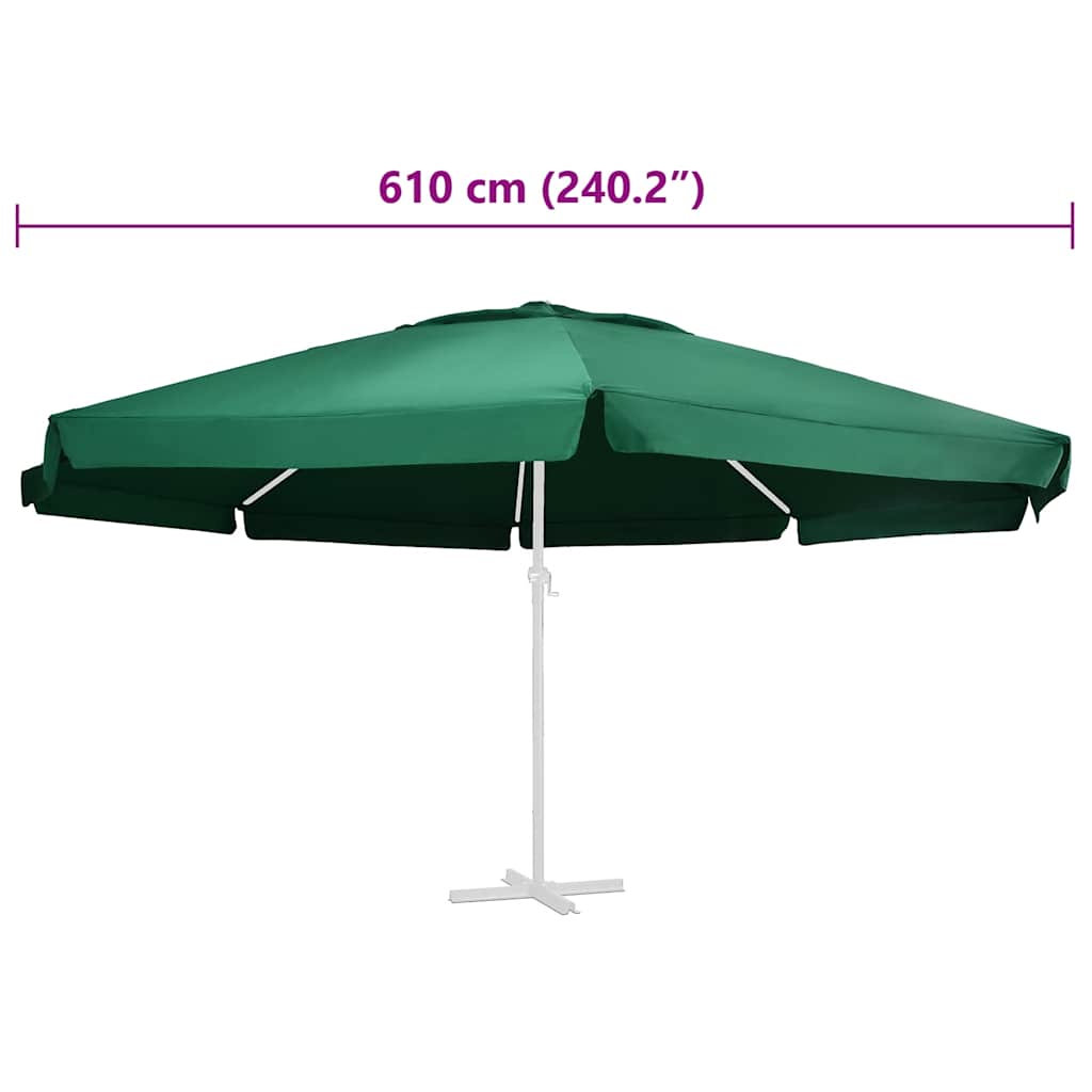 udskiftningsdug til parasol 610 cm grøn