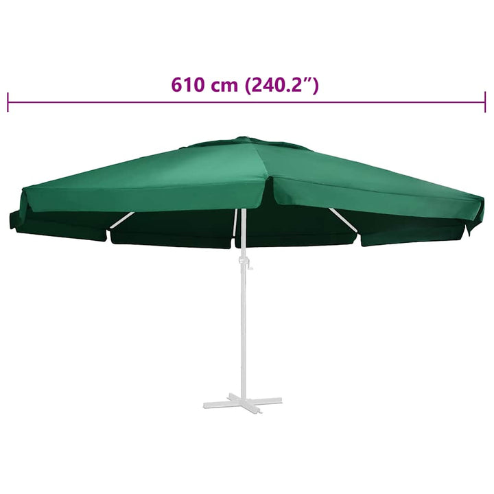 udskiftningsdug til parasol 610 cm grøn