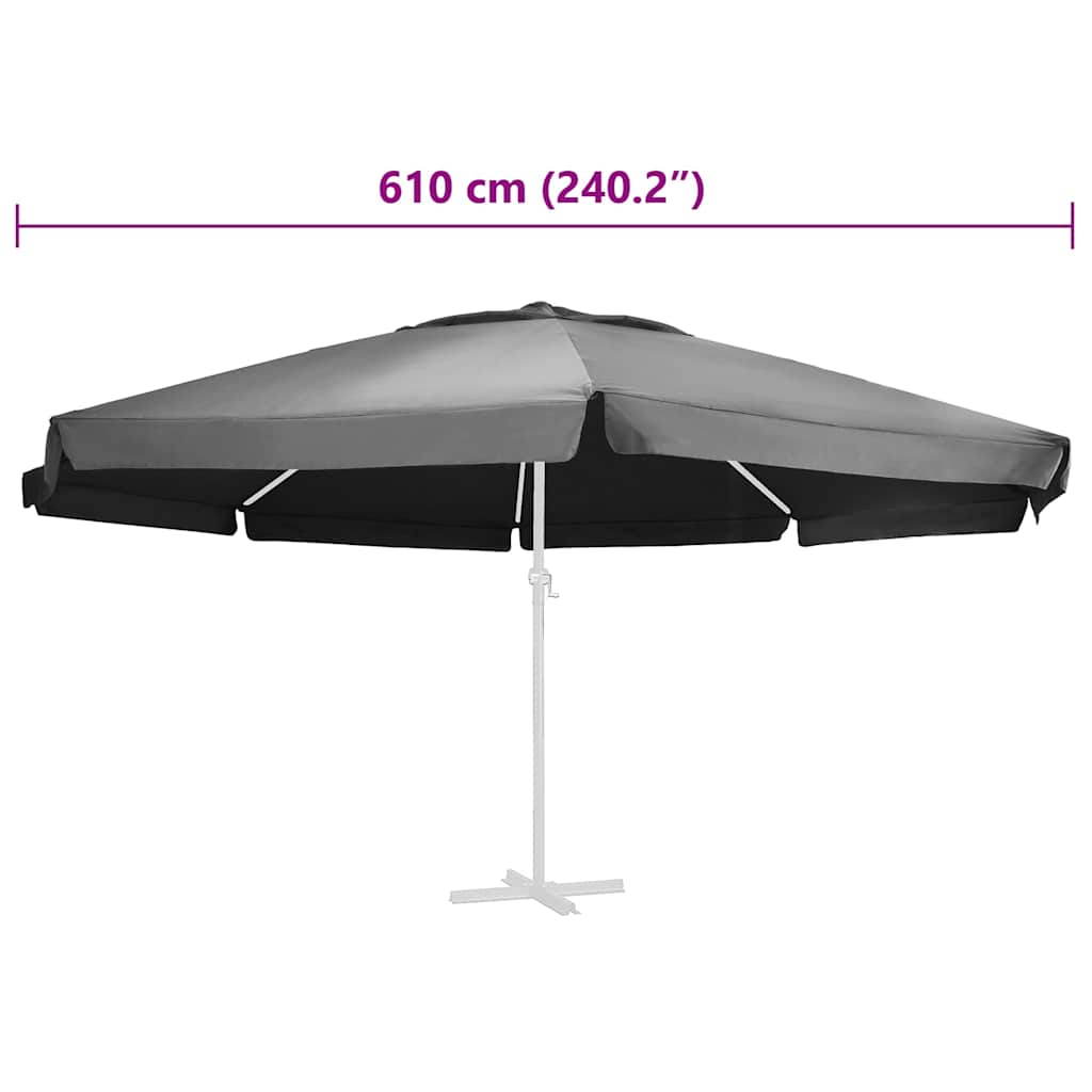parasoldug 610 cm antracitgrå