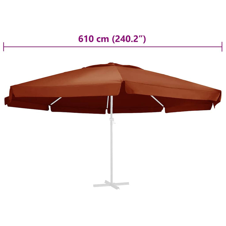 parasoldug 610 cm terracottafarvet