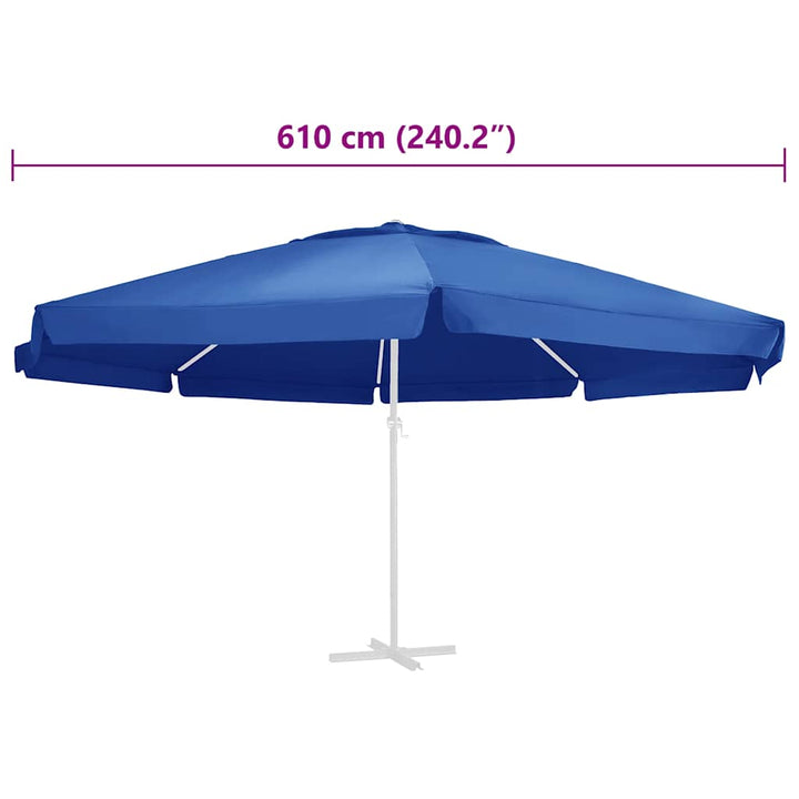 parasoldug 610 cm azurblå