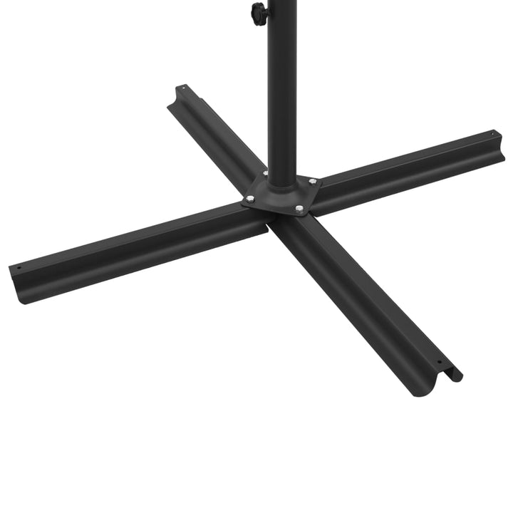 dobbelt parasol 600x300 cm stålstang grøn