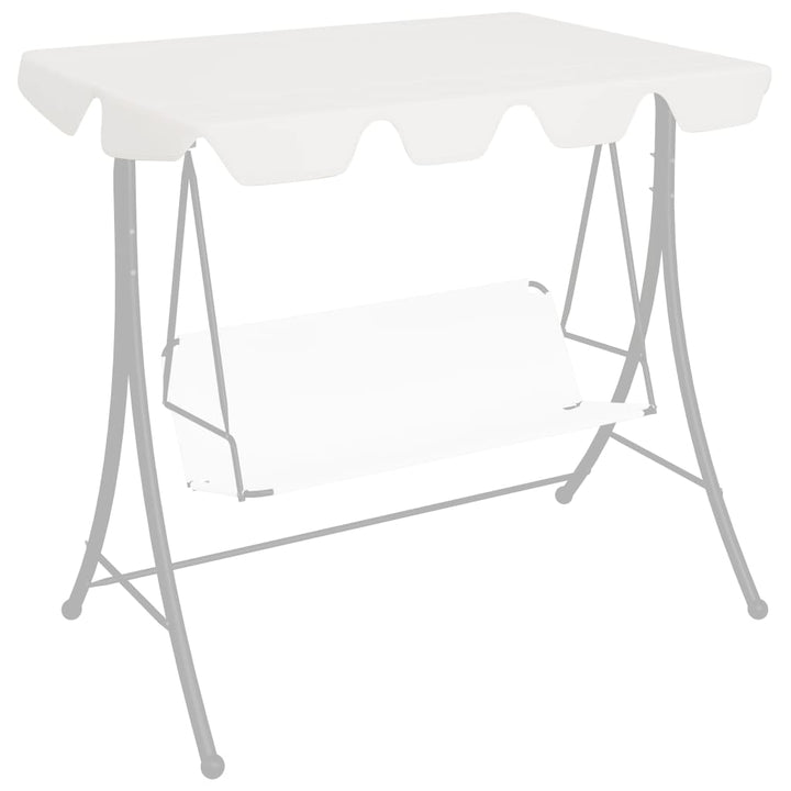 baldakin til havegynge 188/168x145/110 cm hvid