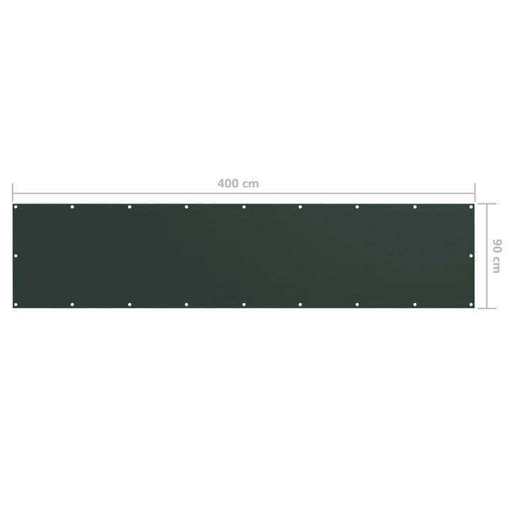altanafskærmning 90x400 cm oxfordstof mørkegrøn