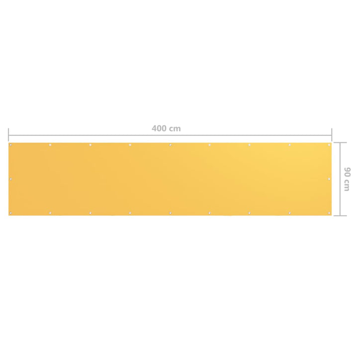 altanafskærmning 90x400 cm oxfordstof gul