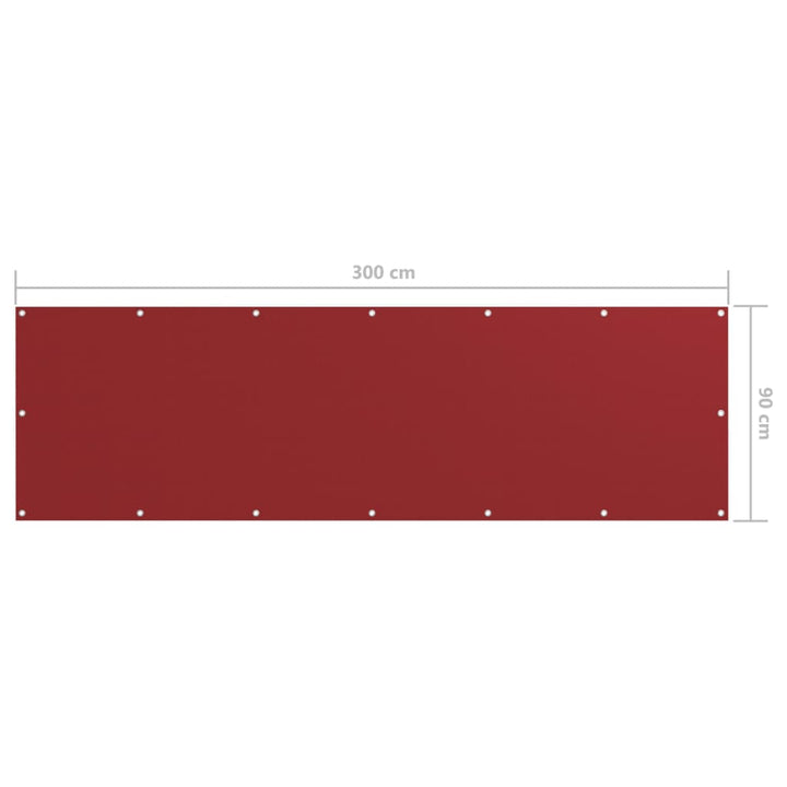 altanafskærmning 90x300 cm oxfordstof rød