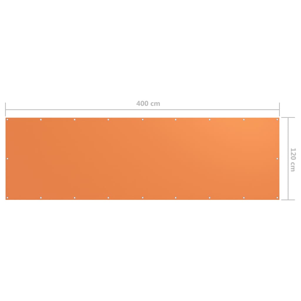 altanafskærmning 120x400 cm oxfordstof orange