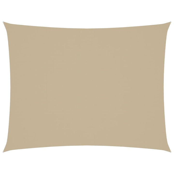 solsejl 2x3,5 m rektangulær oxfordstof beige