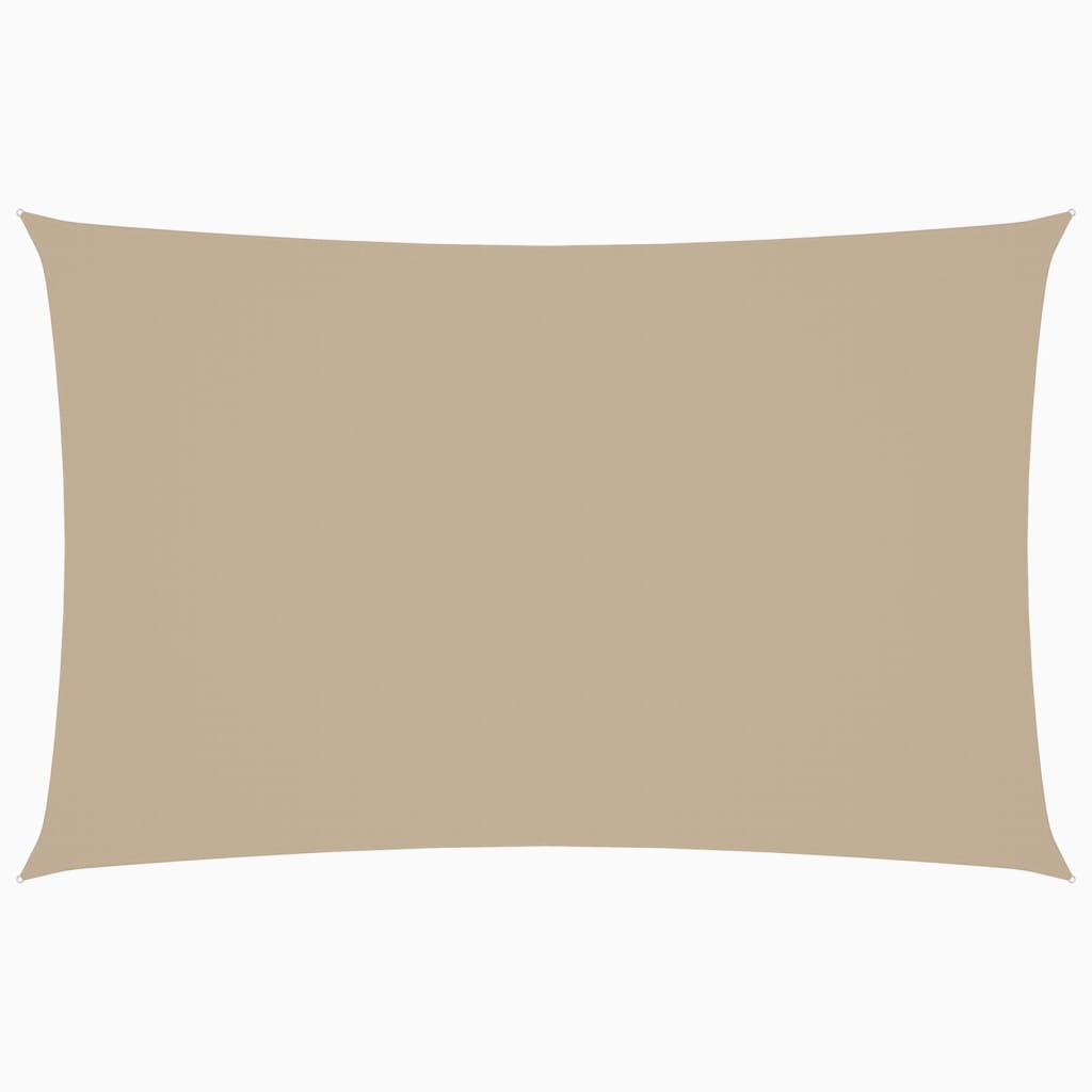 solsejl 2x4,5 m rektangulær oxfordstof beige