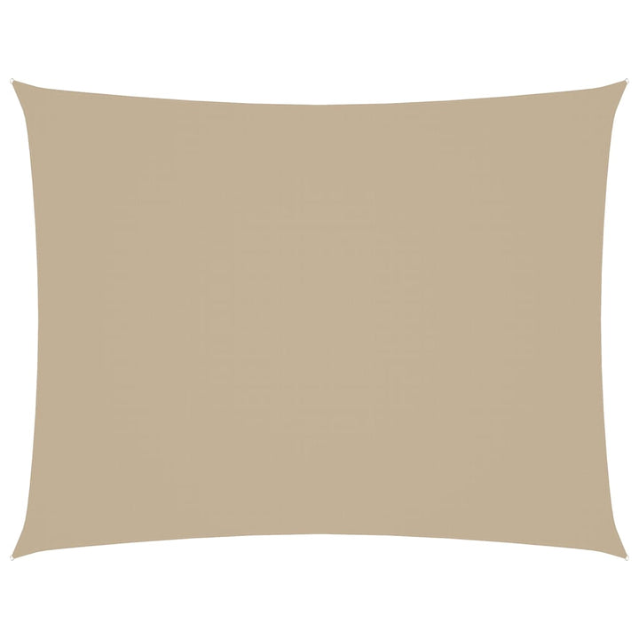 solsejl 2,5x4 m oxfordstof rektangulær beige