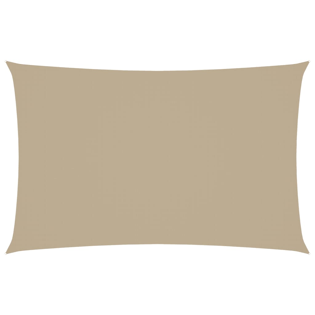 solsejl 2,5x5 m rektangulær oxfordstof beige