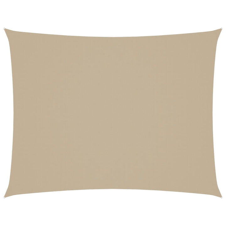 solsejl 3x4 m rektangulær oxfordstof beige