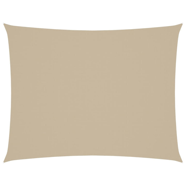 solsejl 3x4,5 m rektangulær oxfordstof beige