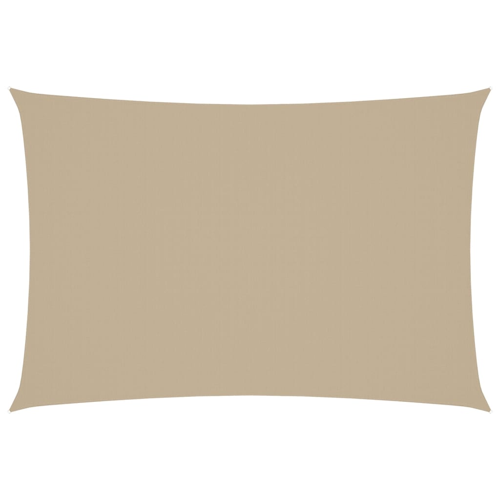 solsejl 3x5 m rektangulær oxfordstof beige