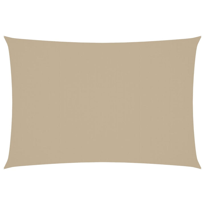 solsejl 3x5 m rektangulær oxfordstof beige