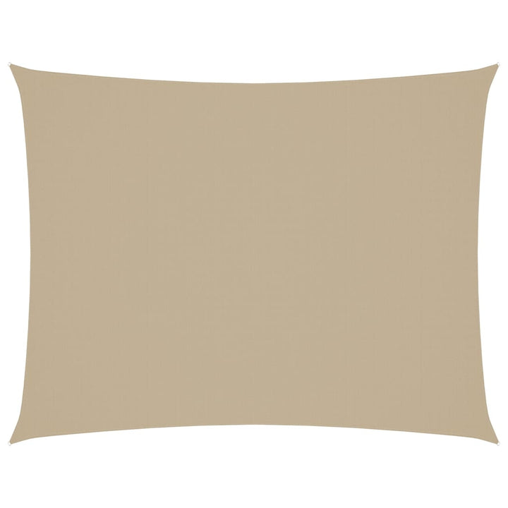 solsejl 3x6 m rektangulær oxfordstof beige