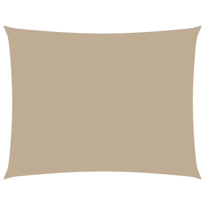 solsejl 3,5x4,5 m rektangulær oxfordstof beige
