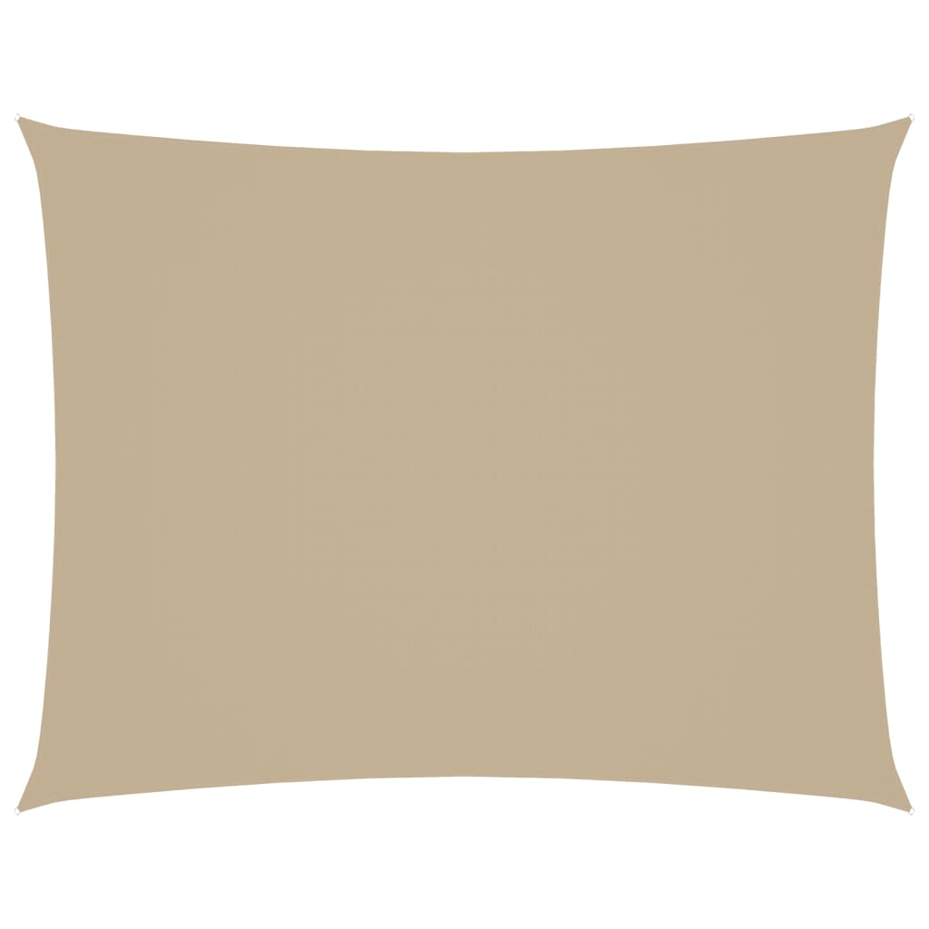 solsejl 3,5x5 m oxfordstof rektangulær beige