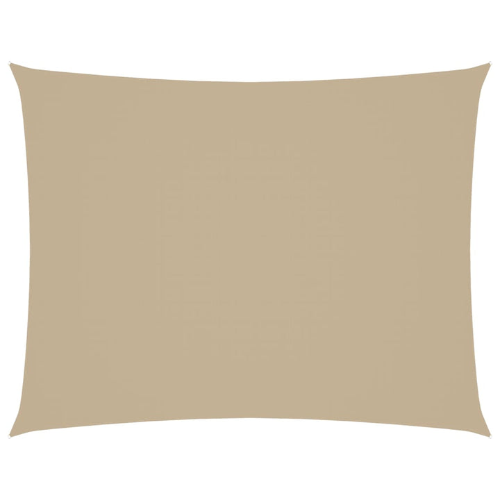 solsejl 3,5x5 m oxfordstof rektangulær beige