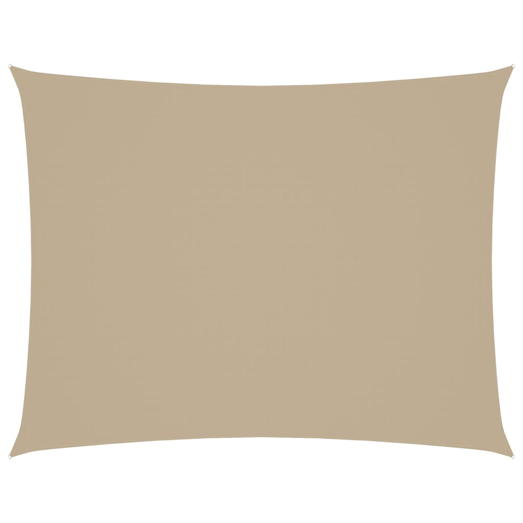 solsejl 4x5 m rektangulær oxfordstof beige