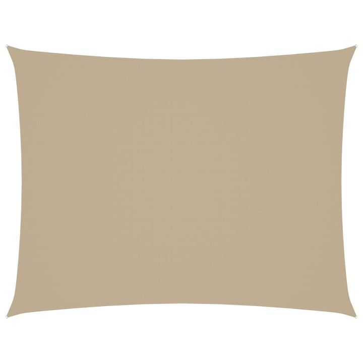 solsejl 4x5 m rektangulær oxfordstof beige