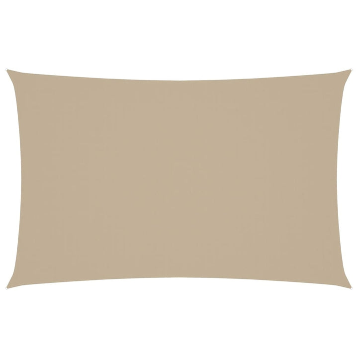 solsejl 4x7 m rektangulær oxfordstof beige
