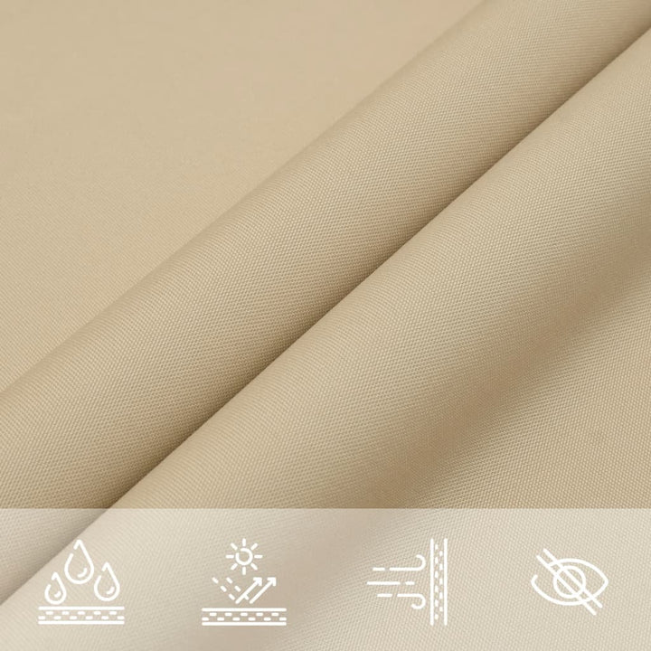 solsejl 3x4x5 m trekantet oxfordstof beige