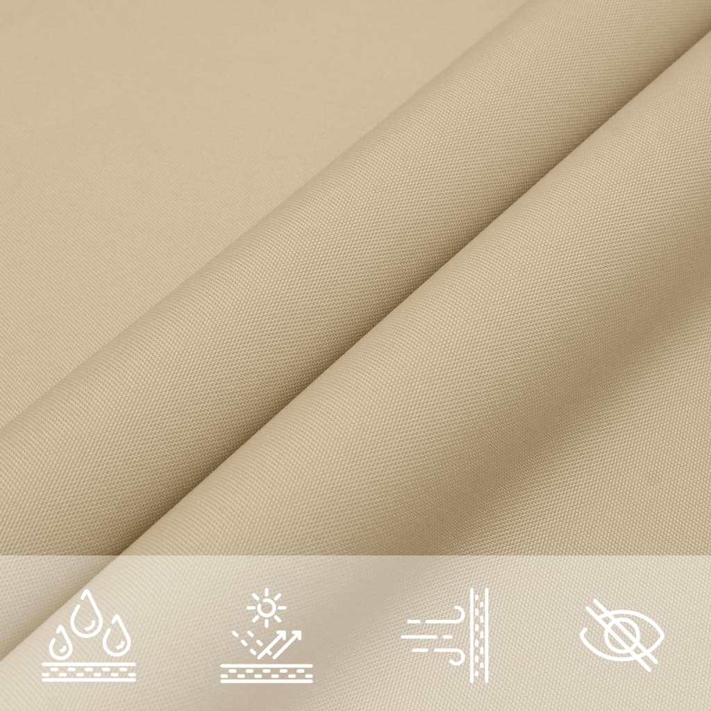 solsejl 3x4x4 m trekantet oxfordstof beige