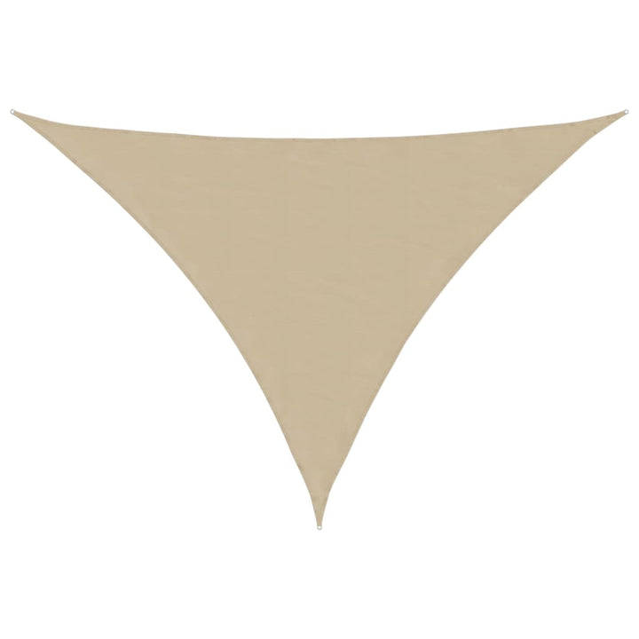 solsejl 3,5x3,5x4,9 m trekantet oxfordstof beige
