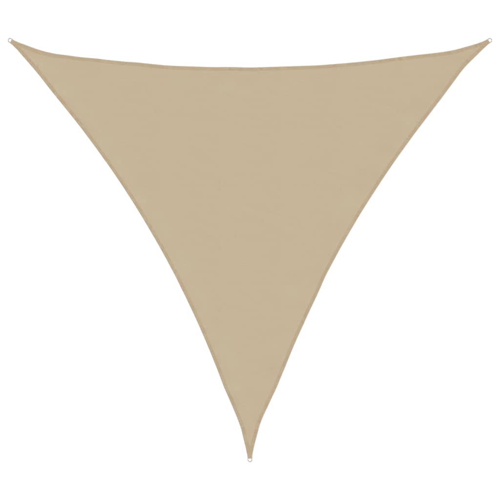 solsejl 4x4x4 m oxfordstof trekantet beige