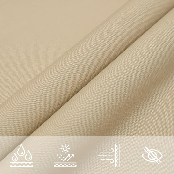 solsejl 4x4x4 m oxfordstof trekantet beige