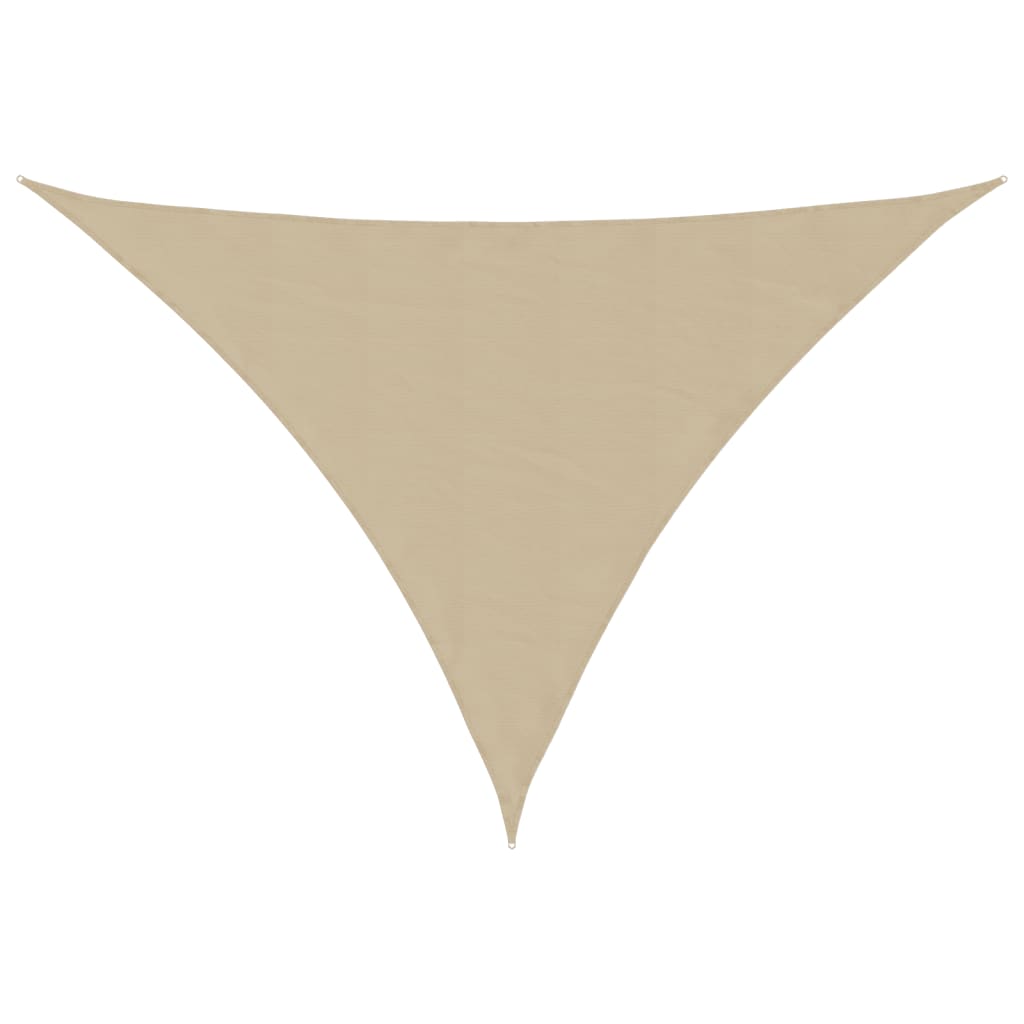 solsejl 5x7x7 m trekantet oxfordstof beige