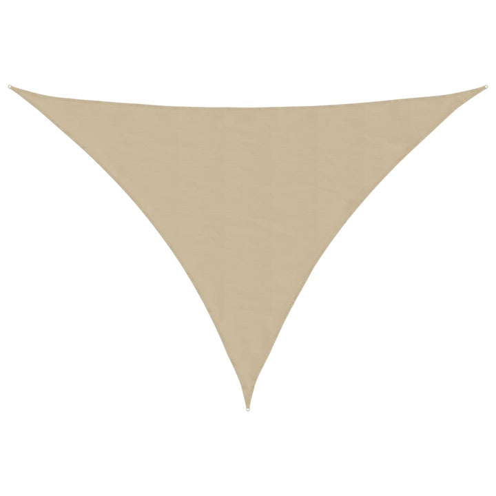 solsejl 5x7x7 m trekantet oxfordstof beige