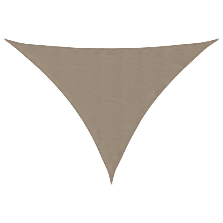 solsejl 4x4x5,8 m oxfordstof trekantet gråbrun