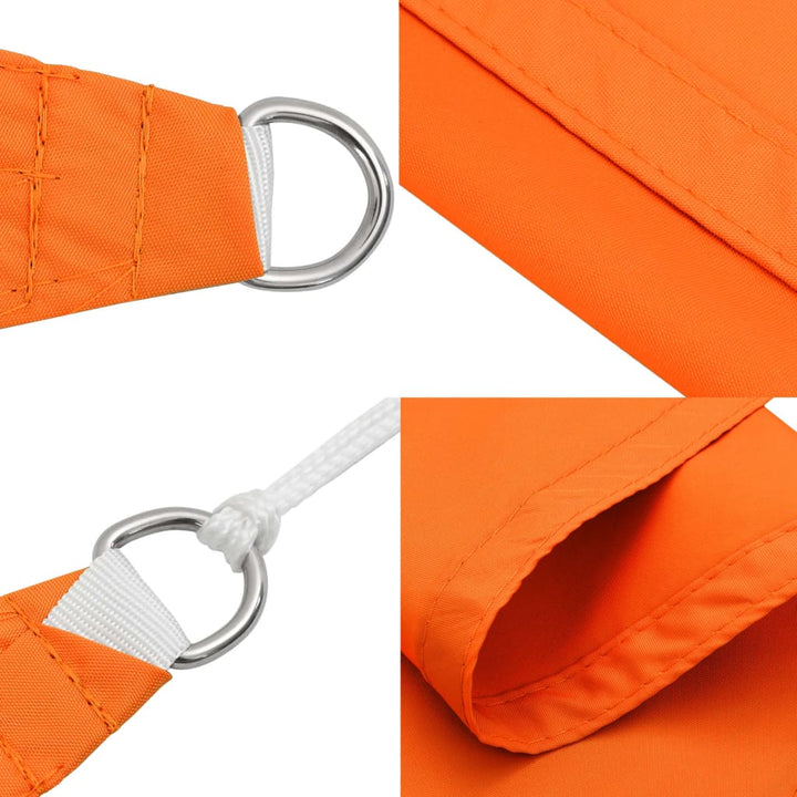 solsejl 2x2,5 m rektangulær oxfordstof orange