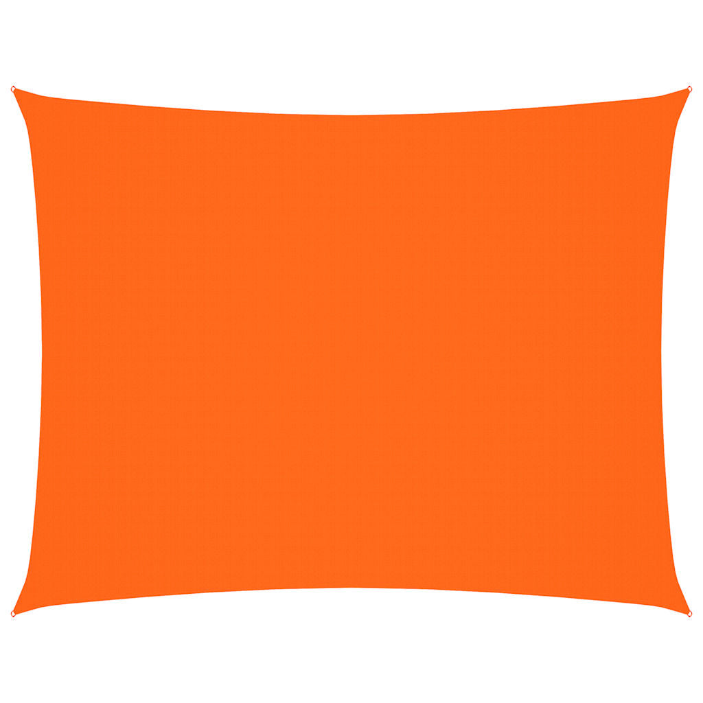 solsejl 3,5x4,5 m rektangulær oxfordstof orange