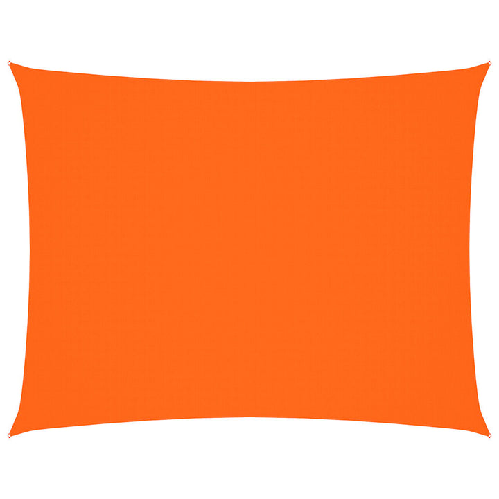 solsejl 3,5x4,5 m rektangulær oxfordstof orange