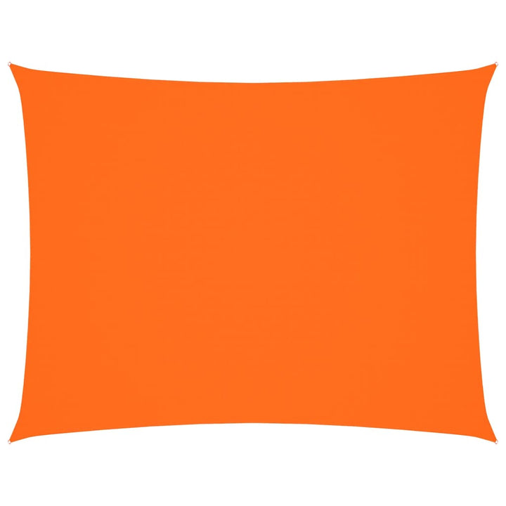 solsejl 3,5x5 m oxfordstof rektangulær orange