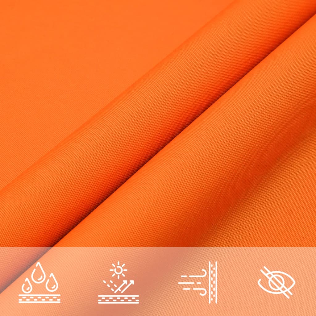 solsejl 5x7x7 m trekantet oxfordstof orange